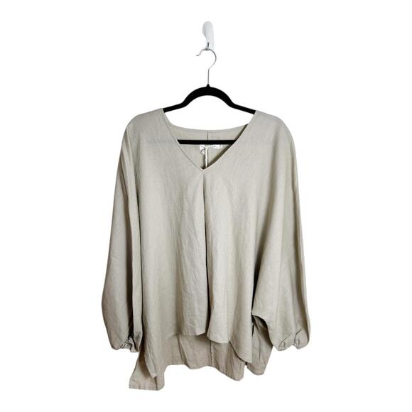 Luxmii Women's Relaxed Pallocino Linen Top Size M/L New - Picture 2 of 9
